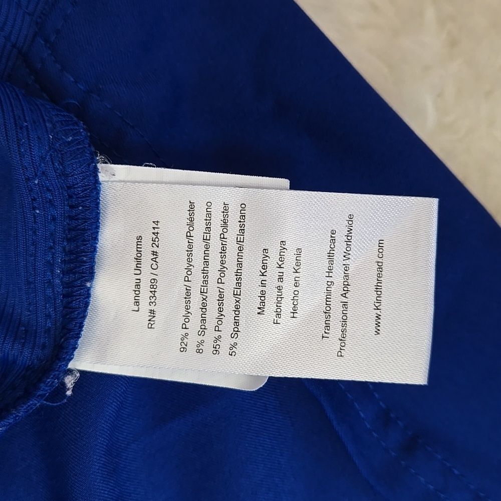 Landau Blue Scrub Top, Womens Size Extra Large - Picture 8 of 11